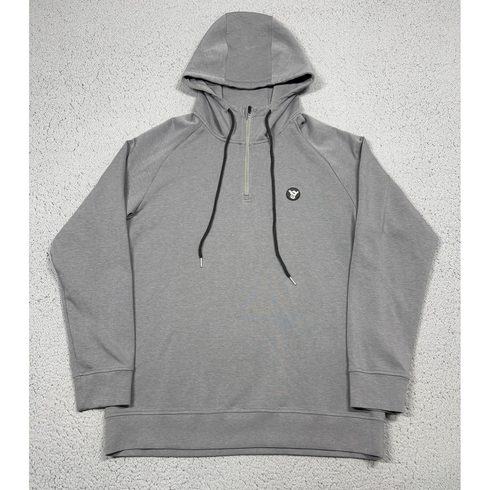 Sunday Swagger Hoodie Mens Large Gray 1/4 Zip Lightweight Stretch Pullover